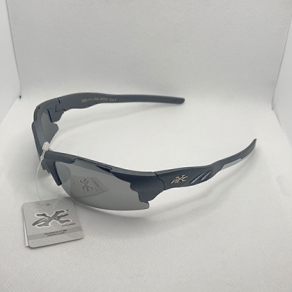 X-Loop Kids Boys Sport Wrap Around Semi Rimless Mirrored Lens Sunglasses